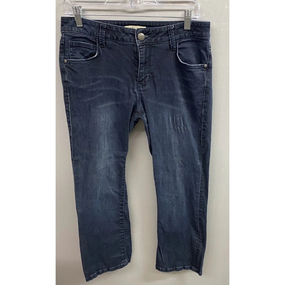 Cabi 517 Bootcut Jeans Womens 6 Blue Dark Wash Denim Cotton Stretch Pockets